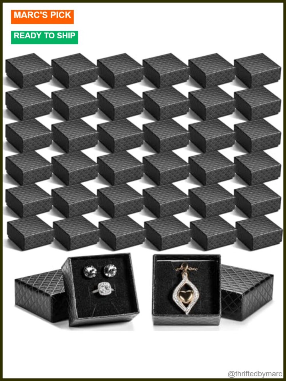 100 Pcs Jewelry Gift Boxes Velvet Sponge Liner Pineapple Pattern